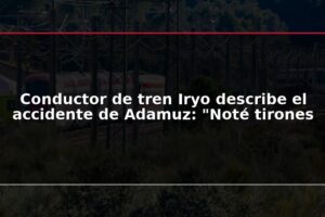 Conductor de tren Iryo describe el accidente de Adamuz: "Noté tirones