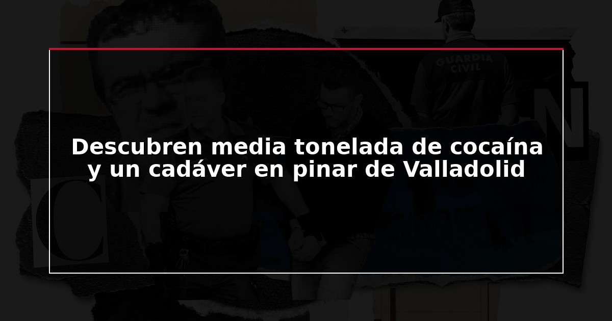 Descubren media tonelada de cocaína y un cadáver en pinar de Valladolid