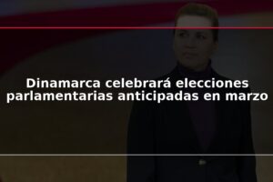 Dinamarca celebrará elecciones parlamentarias anticipadas en marzo