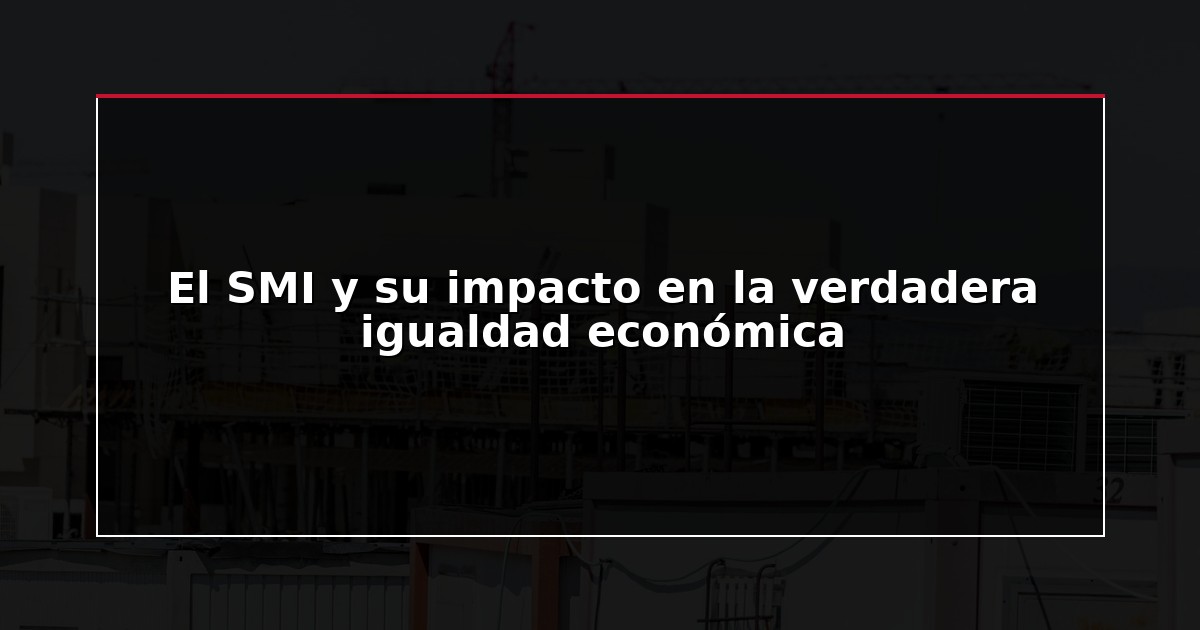El SMI y su impacto en la verdadera igualdad económica