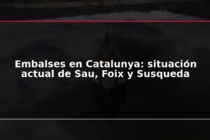 Embalses en Catalunya: situación actual de Sau, Foix y Susqueda