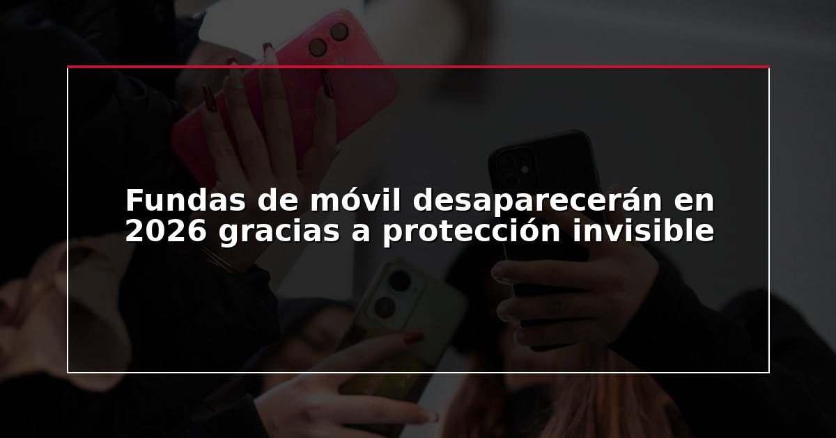 Fundas de móvil desaparecerán en 2026 gracias a protección invisible