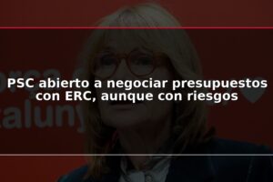 PSC abierto a negociar presupuestos con ERC, aunque con riesgos