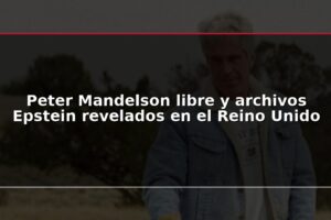 Peter Mandelson libre y archivos Epstein revelados en el Reino Unido