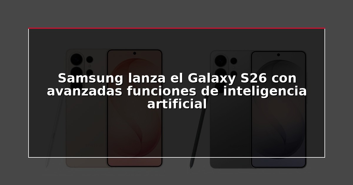 Samsung lanza el Galaxy S26 con avanzadas funciones de inteligencia artificial