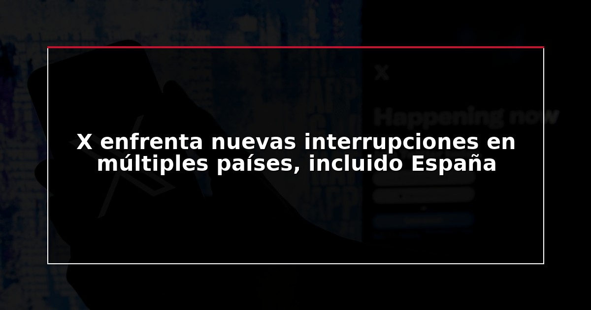 X enfrenta nuevas interrupciones en múltiples países, incluido España