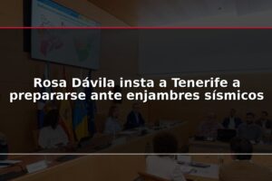 Rosa Dávila insta a Tenerife a prepararse ante enjambres sísmicos