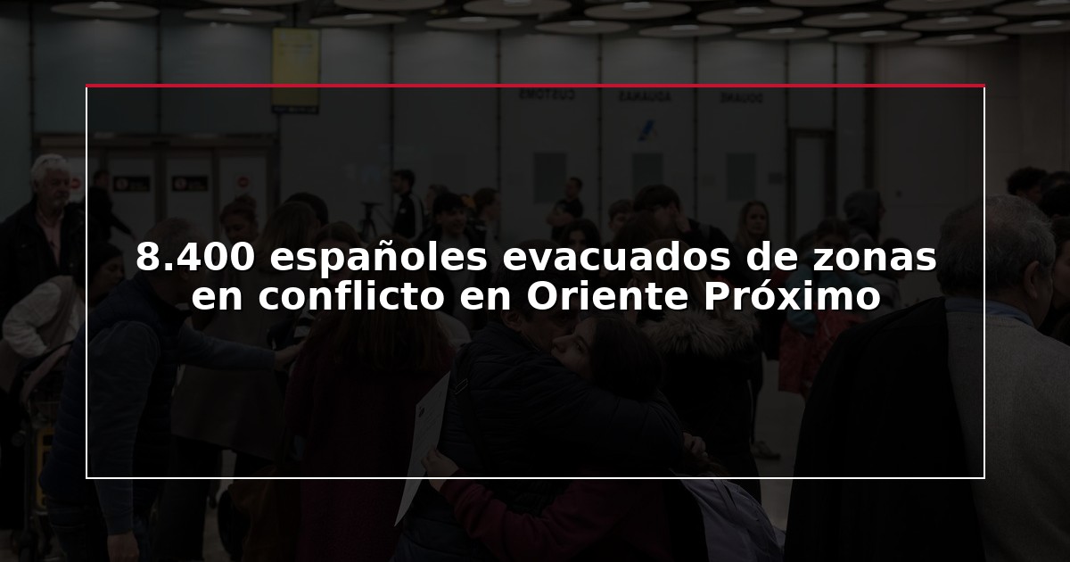 8.400 españoles evacuados de zonas en conflicto en Oriente Próximo