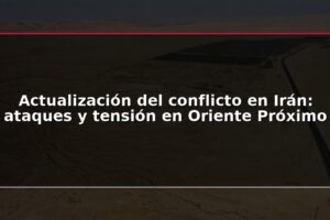 Actualización del conflicto en Irán: ataques y tensión en Oriente Próximo
