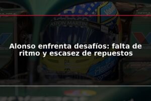 Alonso enfrenta desafíos: falta de ritmo y escasez de repuestos