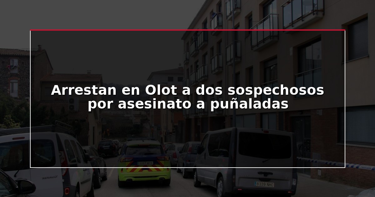 Arrestan en Olot a dos sospechosos por asesinato a puñaladas