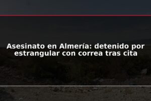 Asesinato en Almería: detenido por estrangular con correa tras cita