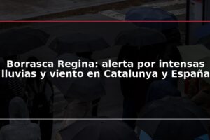 Borrasca Regina: alerta por intensas lluvias y viento en Catalunya y España
