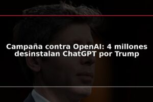 Campaña contra OpenAI: 4 millones desinstalan ChatGPT por Trump