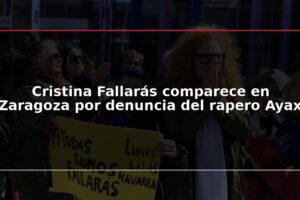 Cristina Fallarás comparece en Zaragoza por denuncia del rapero Ayax