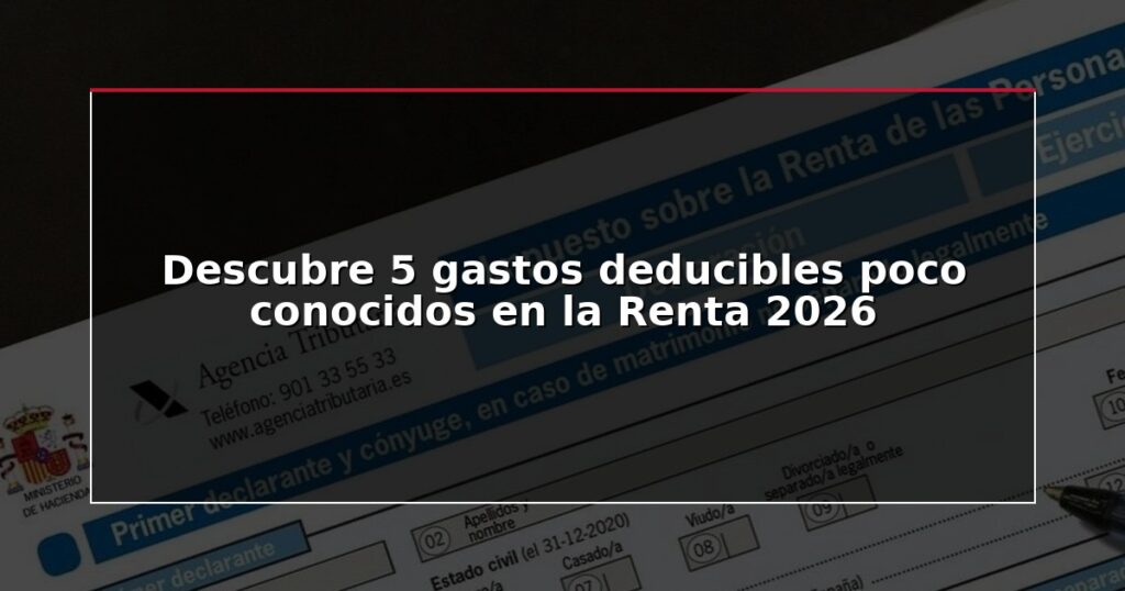 Descubre 5 gastos deducibles poco conocidos en la Renta 2026 ...