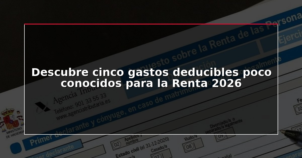 Descubre cinco gastos deducibles poco conocidos para la Renta 2026
