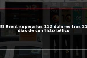 El Brent supera los 112 dólares tras 21 días de conflicto bélico