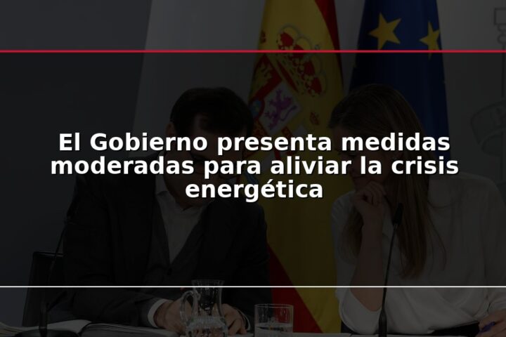 El Gobierno presenta medidas moderadas para aliviar la crisis energética