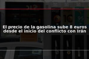 El precio de la gasolina sube 8 euros desde el inicio del conflicto con Irán