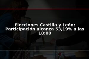 Elecciones Castilla y León: Participación alcanza 53,19% a las 18:00