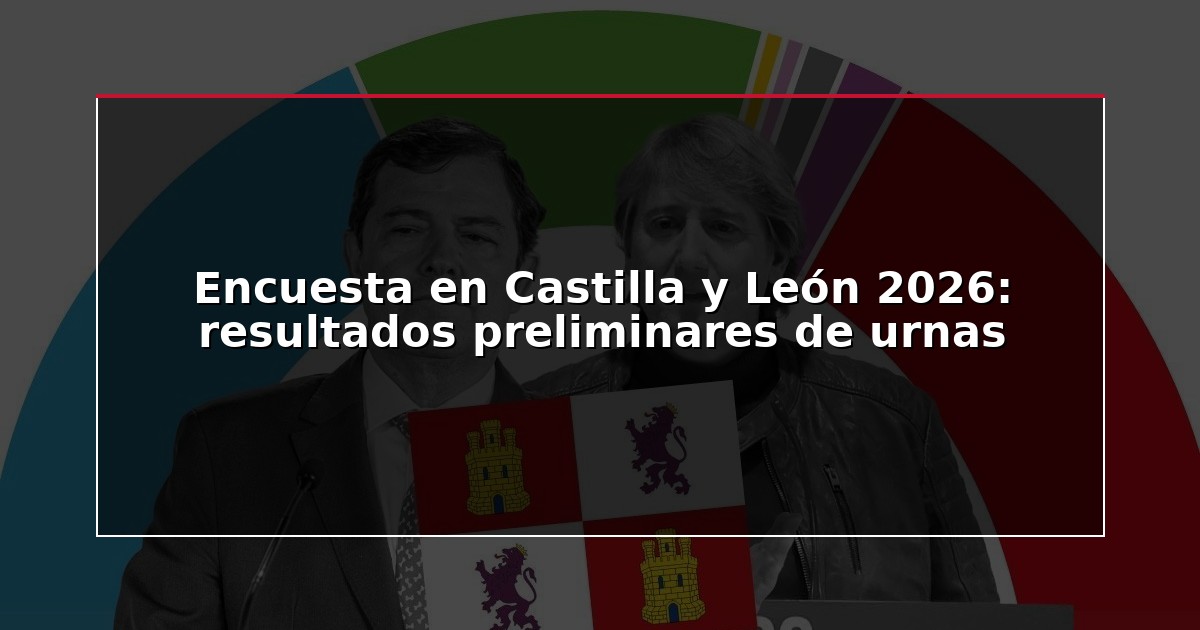 Encuesta en Castilla y León 2026: resultados preliminares de urnas