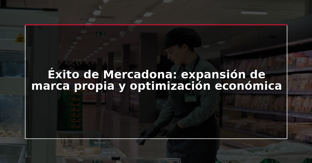 Éxito de Mercadona: expansión de marca propia y optimización económica