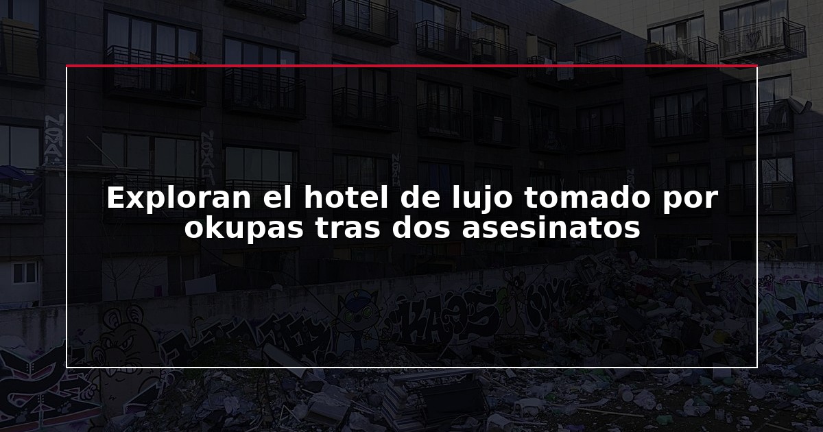 Exploran el hotel de lujo tomado por okupas tras dos asesinatos