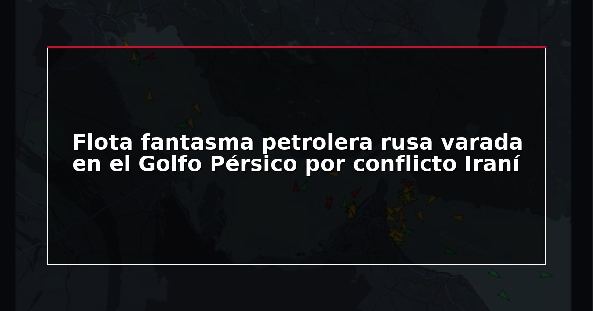 Flota fantasma petrolera rusa varada en el Golfo Pérsico por conflicto Iraní