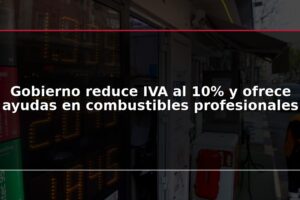 Gobierno reduce IVA al 10% y ofrece ayudas en combustibles profesionales