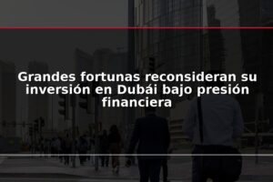 Grandes fortunas reconsideran su inversión en Dubái bajo presión financiera