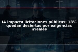 IA impacta licitaciones públicas: 18% quedan desiertas por exigencias irreales