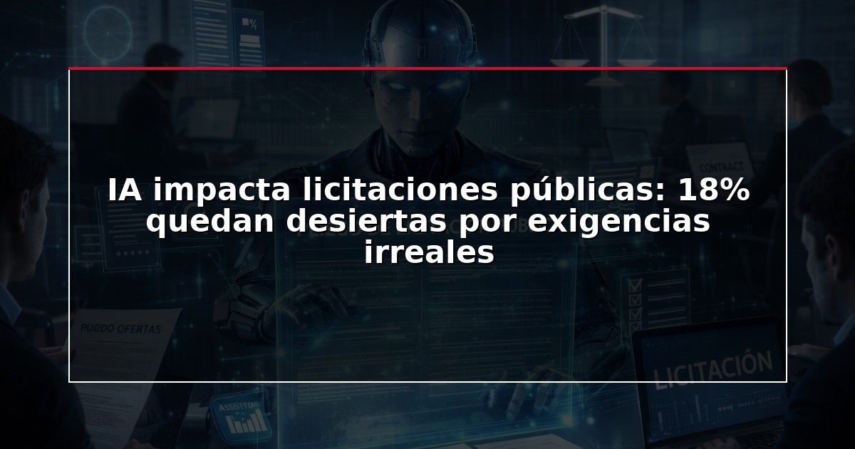 IA impacta licitaciones públicas: 18% quedan desiertas por exigencias irreales