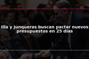 Illa y Junqueras buscan pactar nuevos presupuestos en 25 días