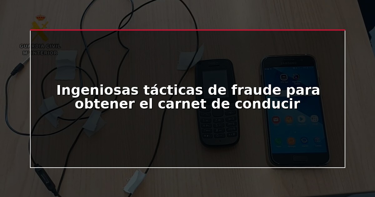 Ingeniosas tácticas de fraude para obtener el carnet de conducir