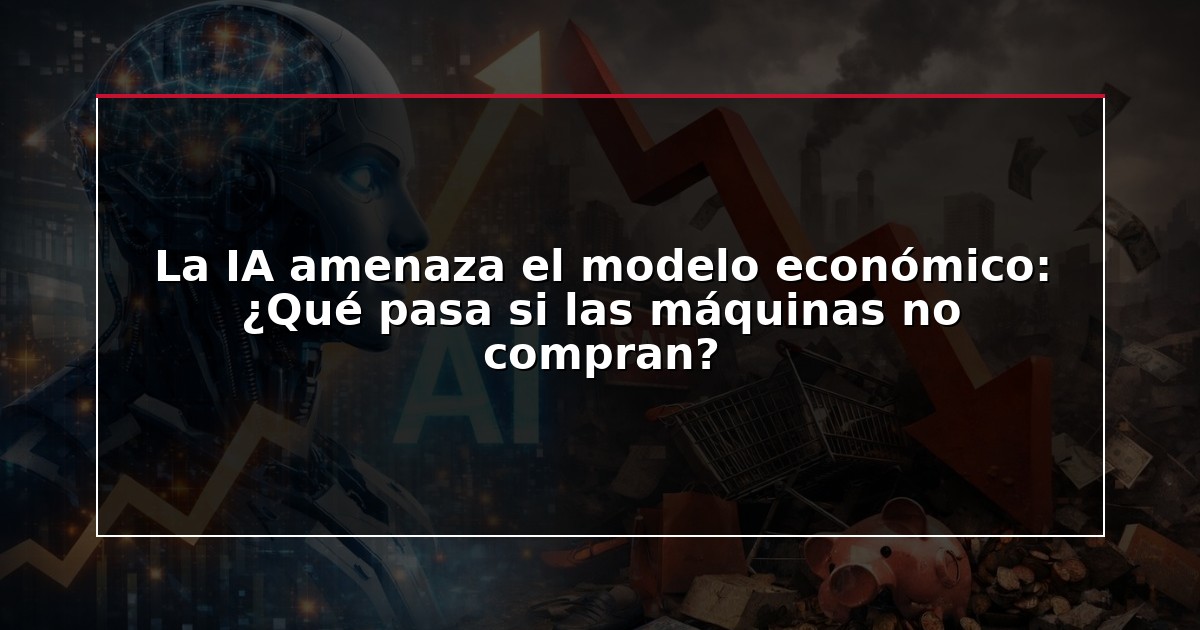 La IA amenaza el modelo económico: ¿Qué pasa si las máquinas no compran?