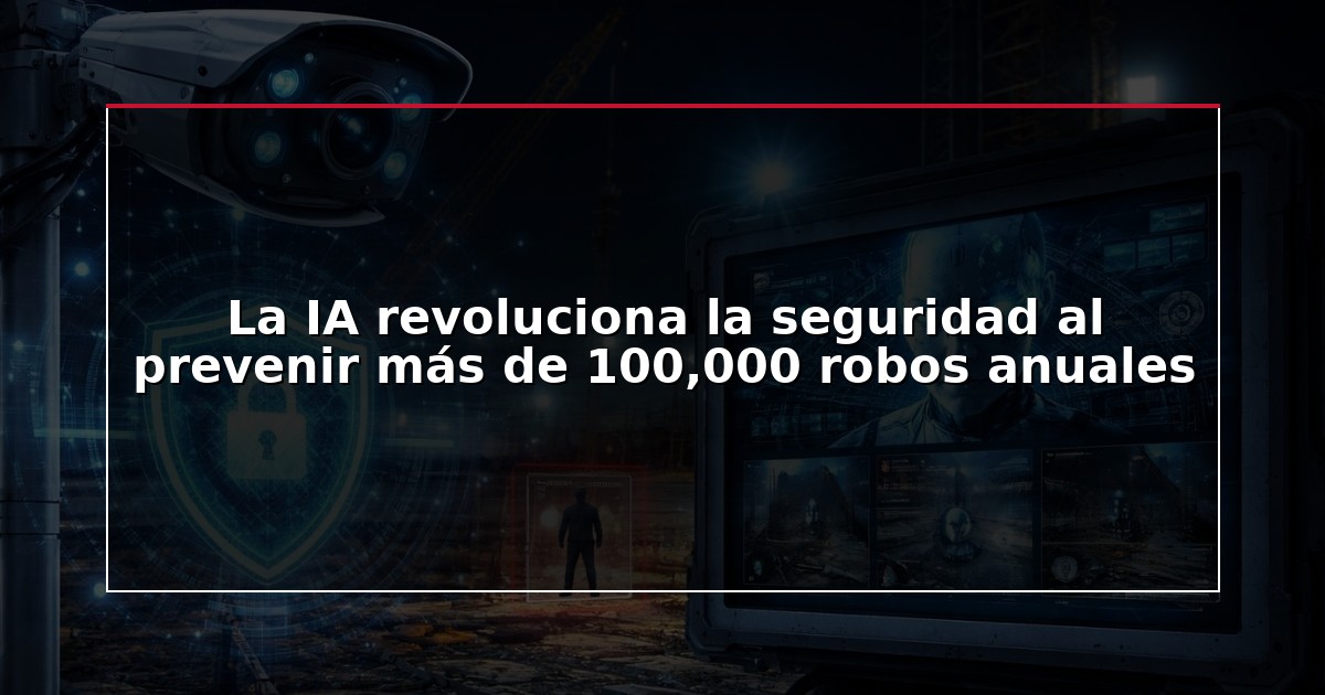 La IA revoluciona la seguridad al prevenir más de 100,000 robos anuales