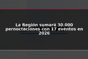 La Región sumará 30.000 pernoctaciones con 17 eventos en 2026