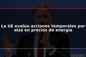 La UE evalúa acciones temporales por alza en precios de energía