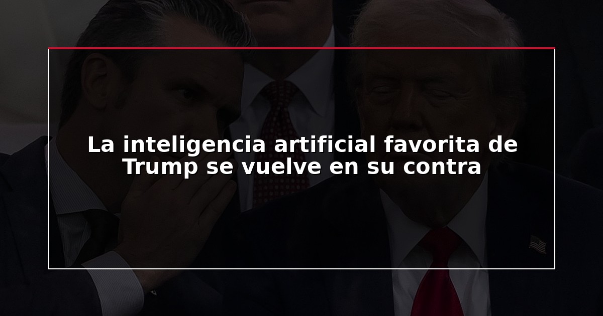 La inteligencia artificial favorita de Trump se vuelve en su contra