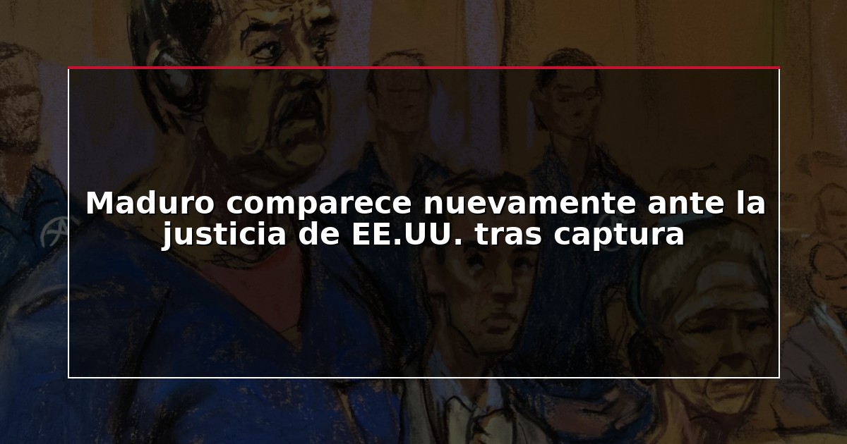 Maduro comparece nuevamente ante la justicia de EE.UU. tras captura
