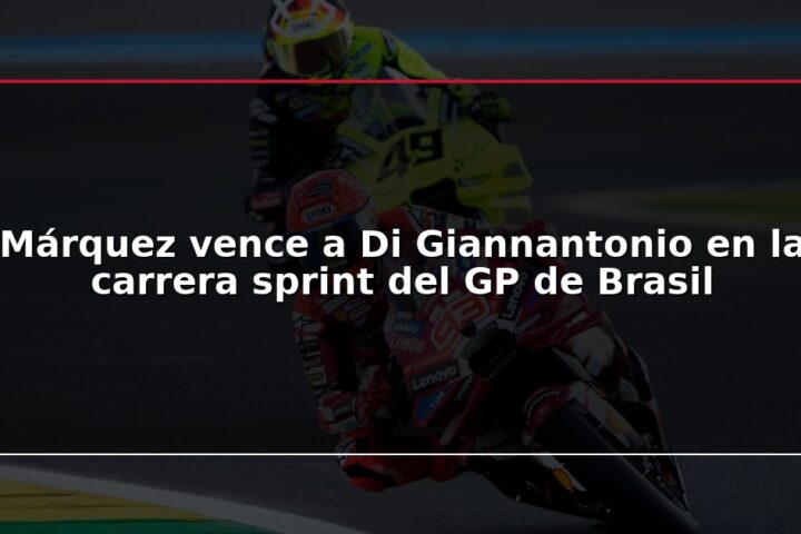 Márquez vence a Di Giannantonio en la carrera sprint del GP de Brasil