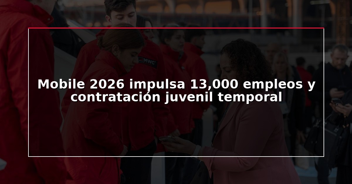 Mobile 2026 impulsa 13,000 empleos y contratación juvenil temporal