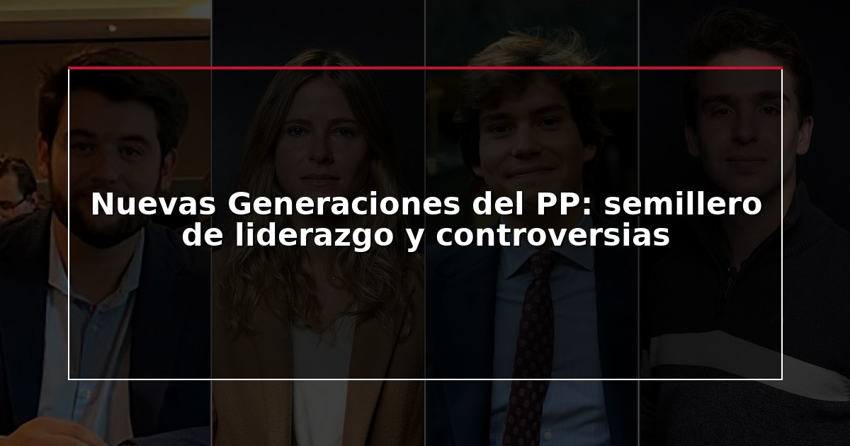 Nuevas Generaciones del PP: semillero de liderazgo y controversias