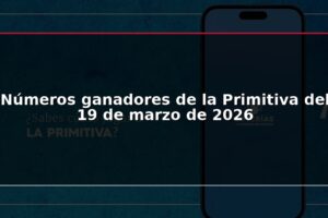 Números ganadores de la Primitiva del 19 de marzo de 2026