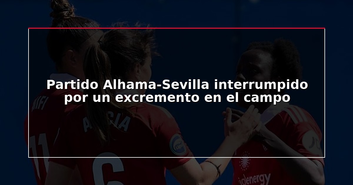 Partido Alhama-Sevilla interrumpido por un excremento en el campo