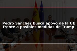 Pedro Sánchez busca apoyo de la UE frente a posibles medidas de Trump