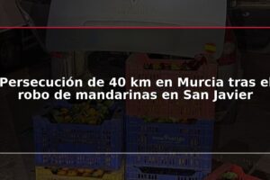 Persecución de 40 km en Murcia tras el robo de mandarinas en San Javier