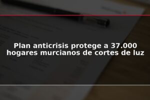 Plan anticrisis protege a 37.000 hogares murcianos de cortes de luz