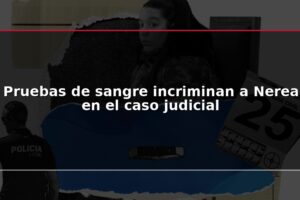 Pruebas de sangre incriminan a Nerea en el caso judicial
